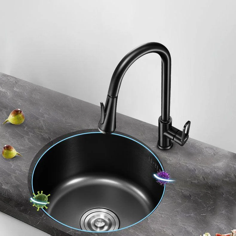 Contemporary Style Kitchen Sink Stainless Steel Kitchen Sink with Single Bowl -Bathlova