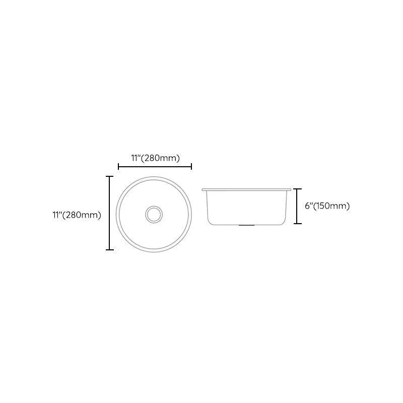 Contemporary Style Kitchen Sink Stainless Steel Kitchen Sink with Single Bowl -Bathlova