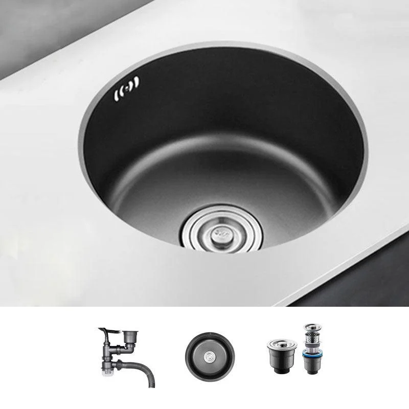 Contemporary Style Kitchen Sink Stainless Steel Kitchen Sink with Single Bowl -Bathlova