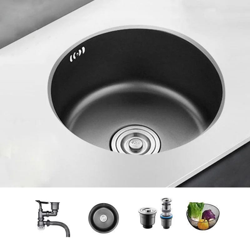 Contemporary Style Kitchen Sink Stainless Steel Kitchen Sink with Single Bowl -Bathlova