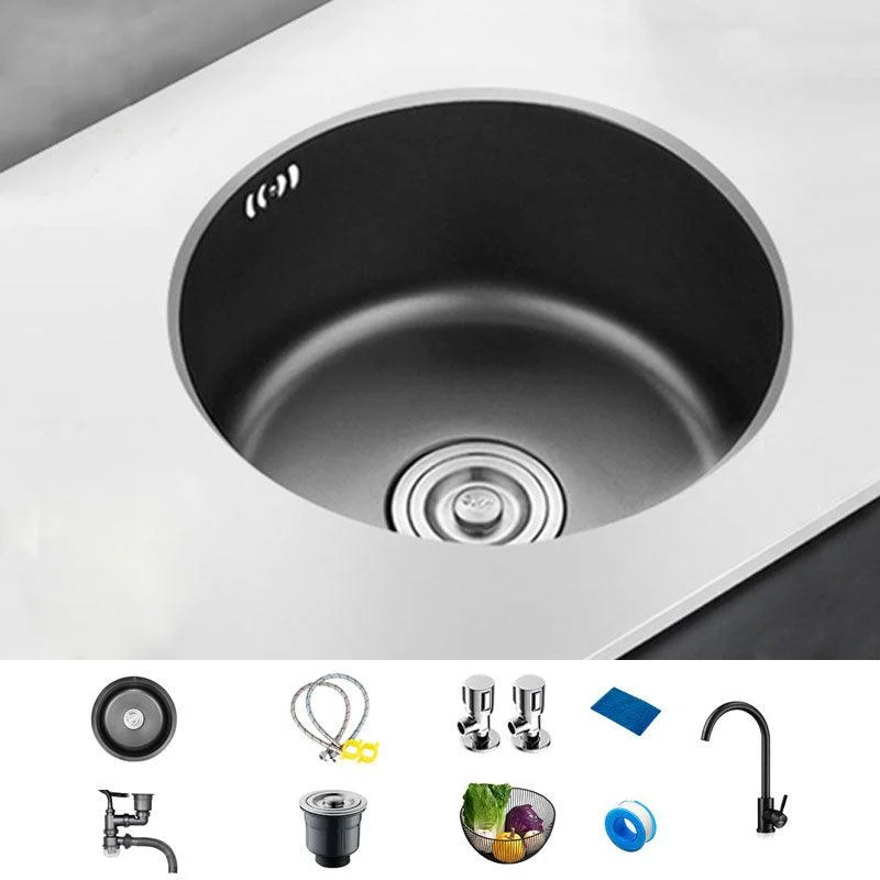 Contemporary Style Kitchen Sink Stainless Steel Kitchen Sink with Single Bowl -Bathlova