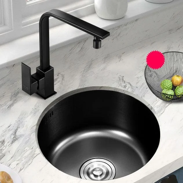 Contemporary Style Kitchen Sink Stainless Steel Kitchen Sink with Single Bowl -Bathlova