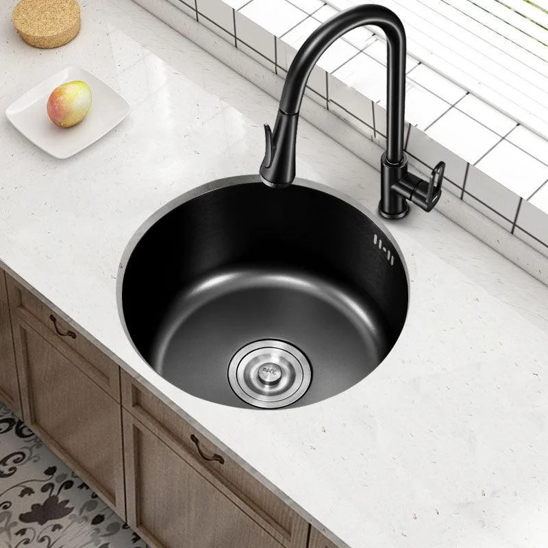 Contemporary Style Kitchen Sink Stainless Steel Kitchen Sink with Single Bowl -Bathlova