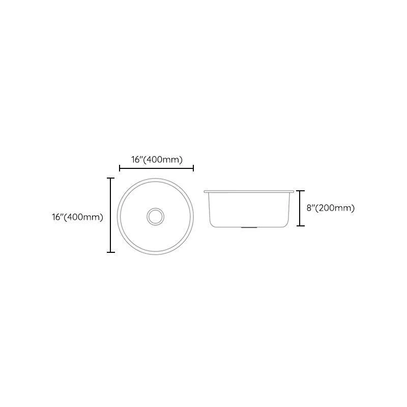 Contemporary Style Kitchen Sink Stainless Steel Kitchen Sink with Single Bowl -Bathlova