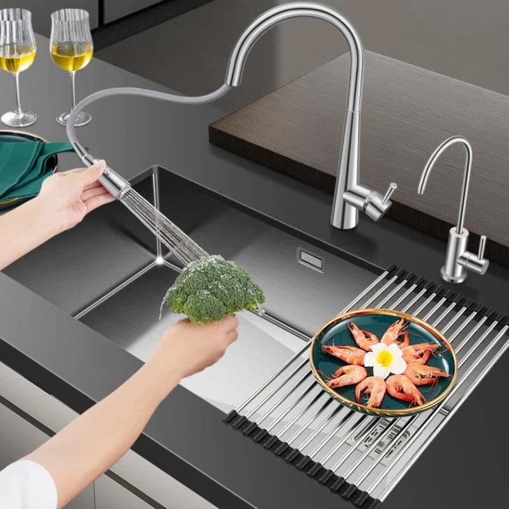 Contemporary Style Kitchen Sink Stainless Steel Noise-cancelling Design Kitchen Sink -Bathlova