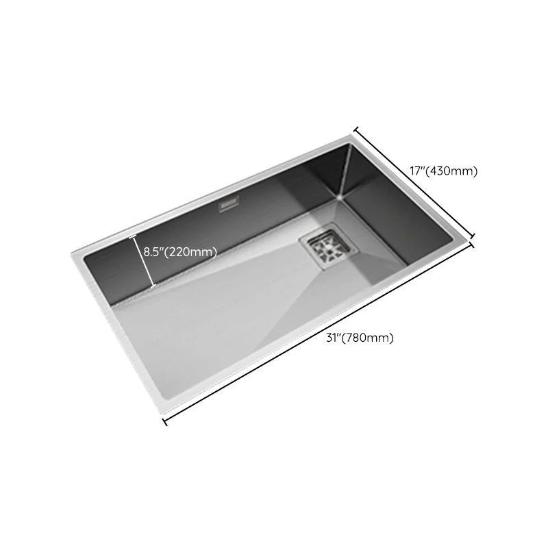 Contemporary Style Kitchen Sink Stainless Steel Noise-cancelling Design Kitchen Sink -Bathlova