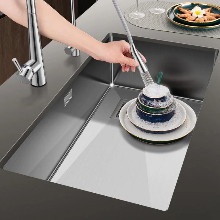 Contemporary Style Kitchen Sink Stainless Steel Noise-cancelling Design Kitchen Sink -Bathlova