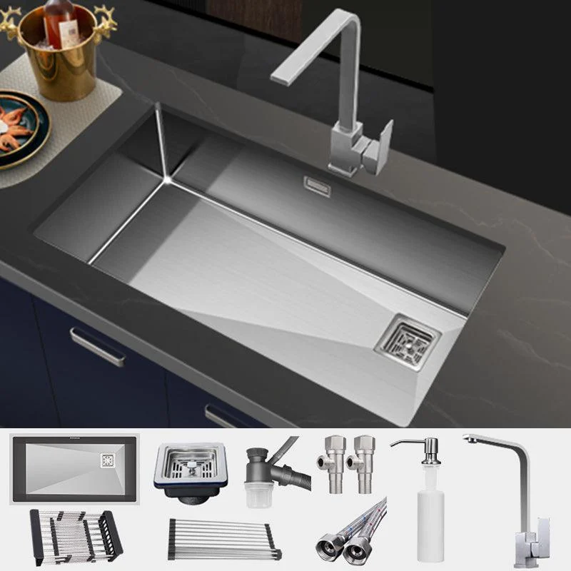 Contemporary Style Kitchen Sink Stainless Steel Noise-cancelling Design Kitchen Sink -Bathlova