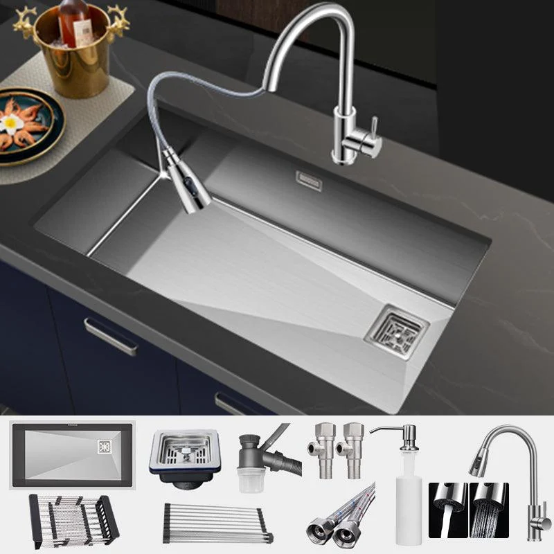 Contemporary Style Kitchen Sink Stainless Steel Noise-cancelling Design Kitchen Sink -Bathlova