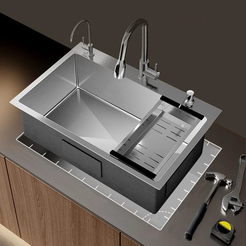 Contemporary Style Kitchen Sink Stainless Steel Non-slip Kitchen Sink -Bathlova