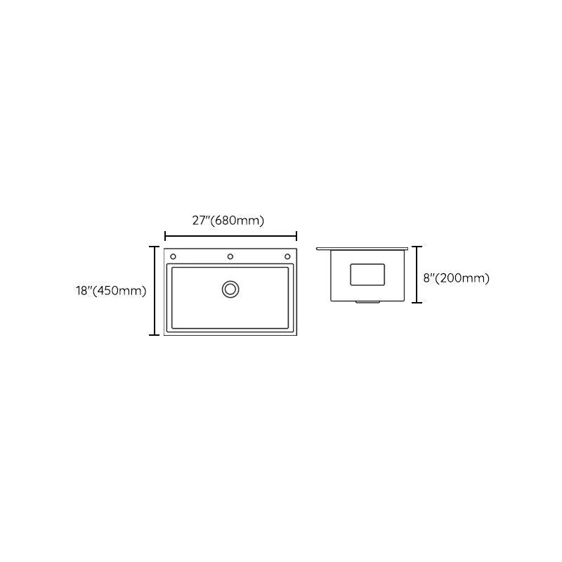 Contemporary Style Kitchen Sink Stainless Steel Non-slip Kitchen Sink -Bathlova