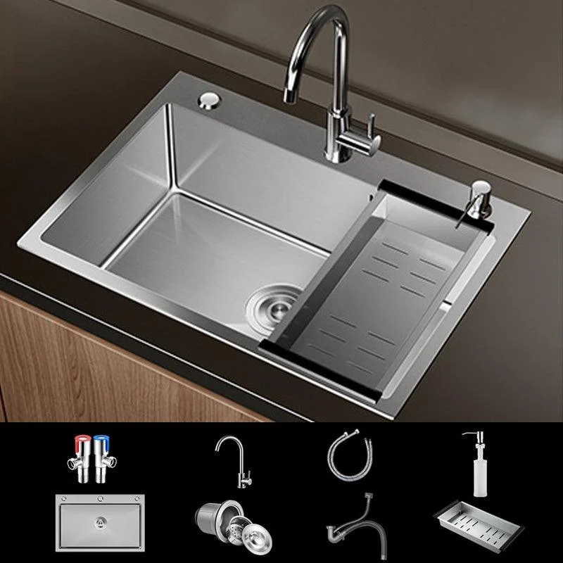 Contemporary Style Kitchen Sink Stainless Steel Non-slip Kitchen Sink -Bathlova