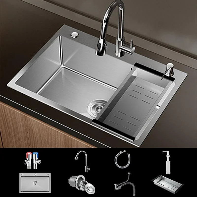 Contemporary Style Kitchen Sink Stainless Steel Non-slip Kitchen Sink -Bathlova