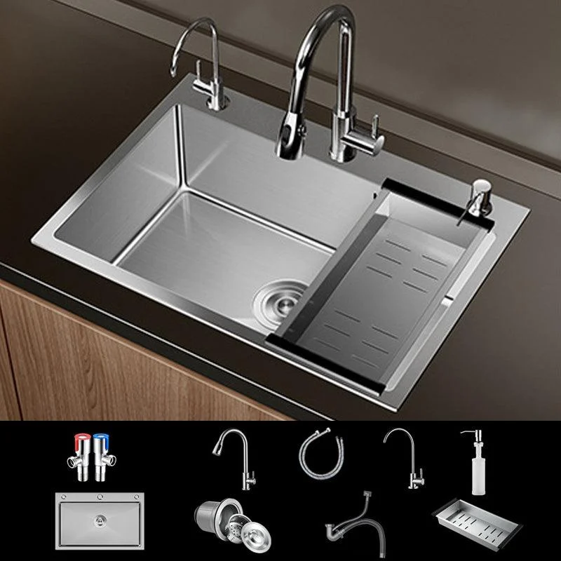 Contemporary Style Kitchen Sink Stainless Steel Non-slip Kitchen Sink -Bathlova