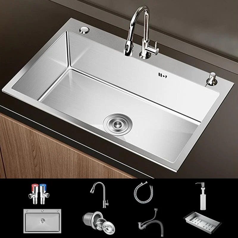 Contemporary Style Kitchen Sink Stainless Steel Non-slip Kitchen Sink -Bathlova