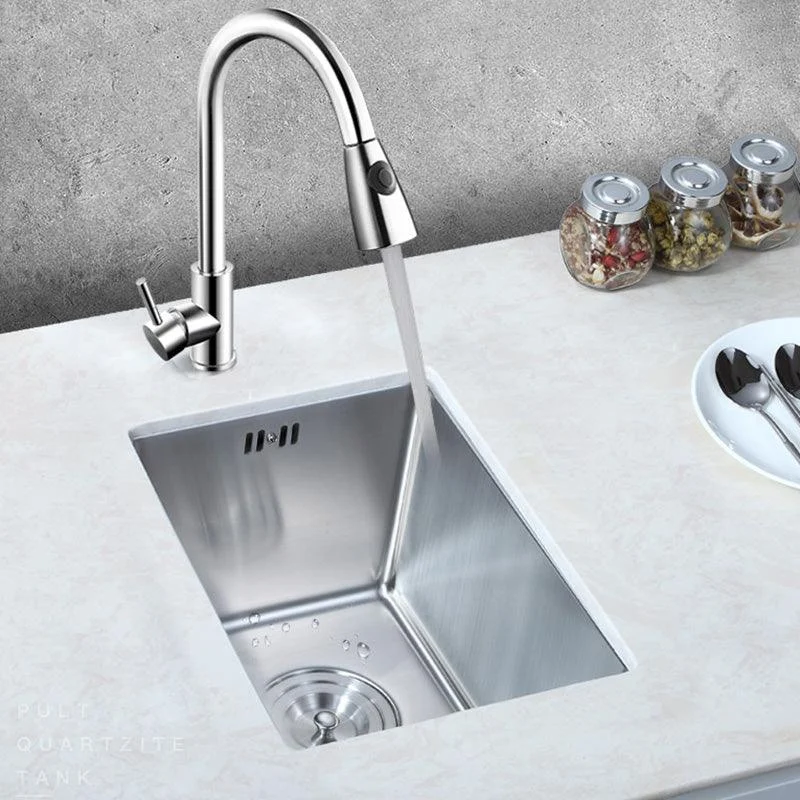 Contemporary Style Kitchen Sink Stainless Steel Rectangle Drop-In Kitchen Sink -Bathlova