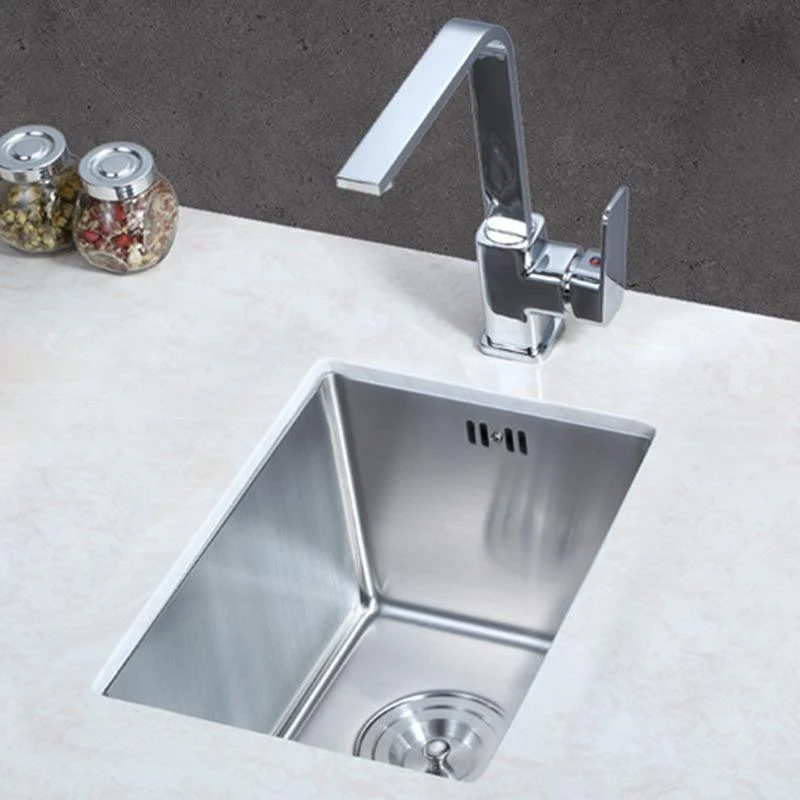 Contemporary Style Kitchen Sink Stainless Steel Rectangle Drop-In Kitchen Sink -Bathlova