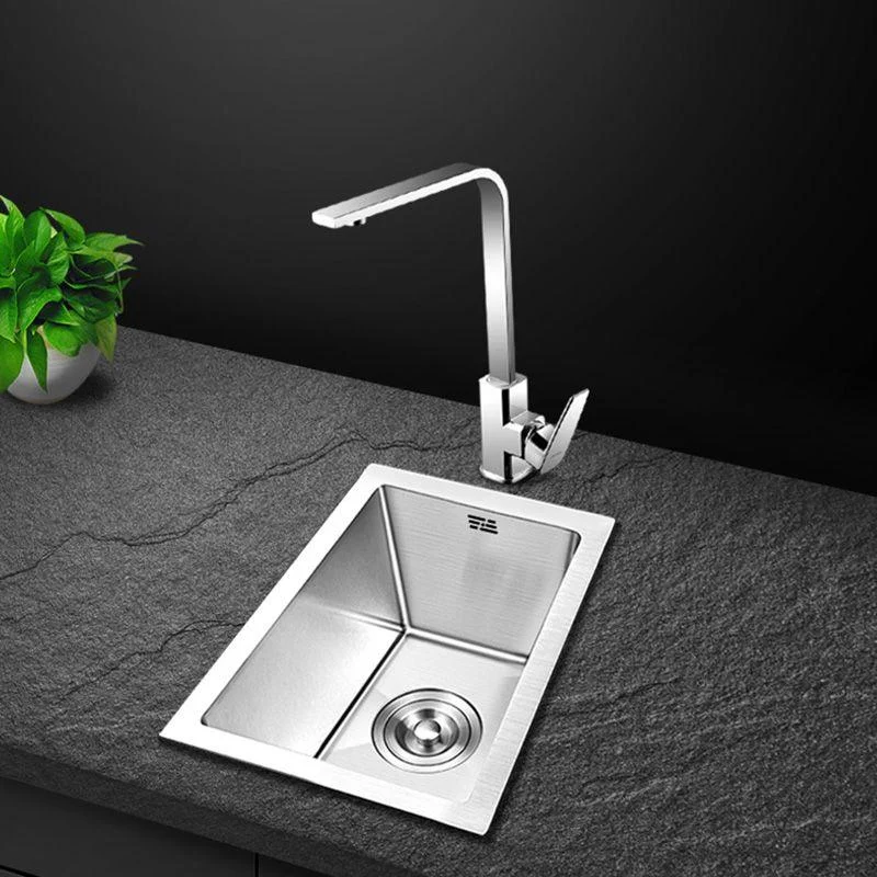 Contemporary Style Kitchen Sink Stainless Steel Rectangle Drop-In Kitchen Sink -Bathlova