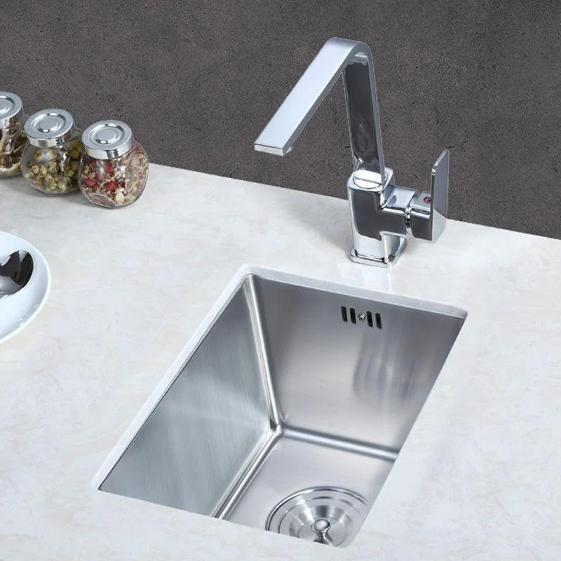 Contemporary Style Kitchen Sink Stainless Steel Rectangle Drop-In Kitchen Sink -Bathlova