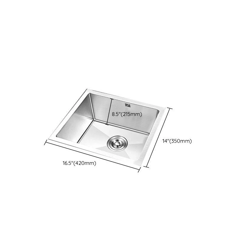 Contemporary Style Kitchen Sink Stainless Steel Rectangle Drop-In Kitchen Sink -Bathlova