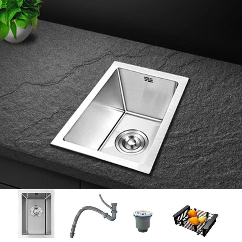 Contemporary Style Kitchen Sink Stainless Steel Rectangle Drop-In Kitchen Sink -Bathlova