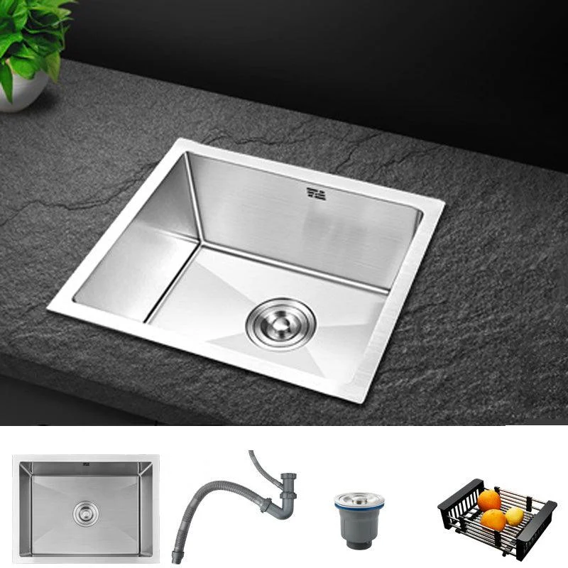 Contemporary Style Kitchen Sink Stainless Steel Rectangle Drop-In Kitchen Sink -Bathlova