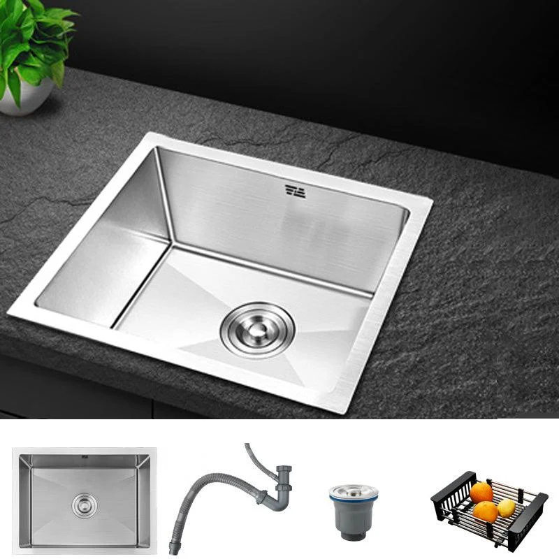 Contemporary Style Kitchen Sink Stainless Steel Rectangle Drop-In Kitchen Sink -Bathlova