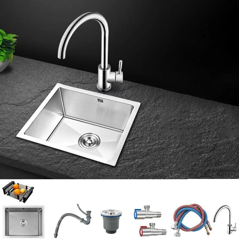 Contemporary Style Kitchen Sink Stainless Steel Rectangle Drop-In Kitchen Sink -Bathlova