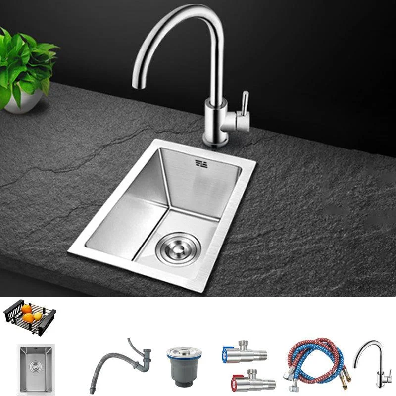 Contemporary Style Kitchen Sink Stainless Steel Rectangle Drop-In Kitchen Sink -Bathlova