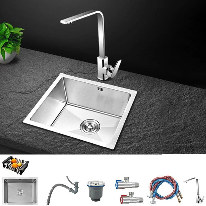 Contemporary Style Kitchen Sink Stainless Steel Rectangle Drop-In Kitchen Sink -Bathlova