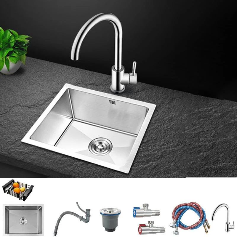 Contemporary Style Kitchen Sink Stainless Steel Rectangle Drop-In Kitchen Sink -Bathlova