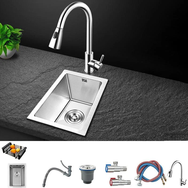 Contemporary Style Kitchen Sink Stainless Steel Rectangle Drop-In Kitchen Sink -Bathlova