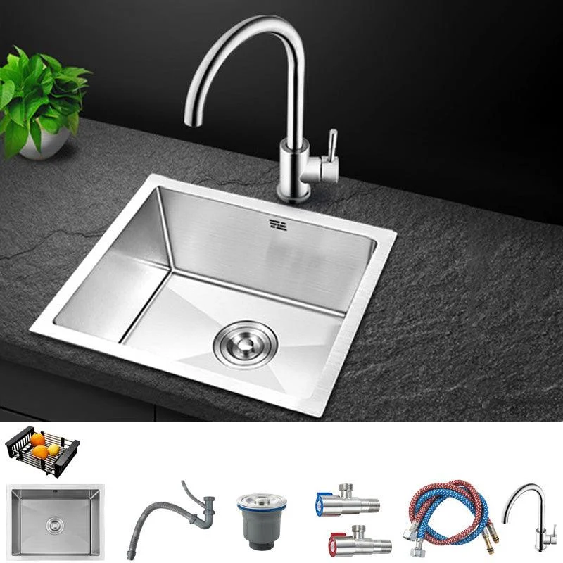 Contemporary Style Kitchen Sink Stainless Steel Rectangle Drop-In Kitchen Sink -Bathlova