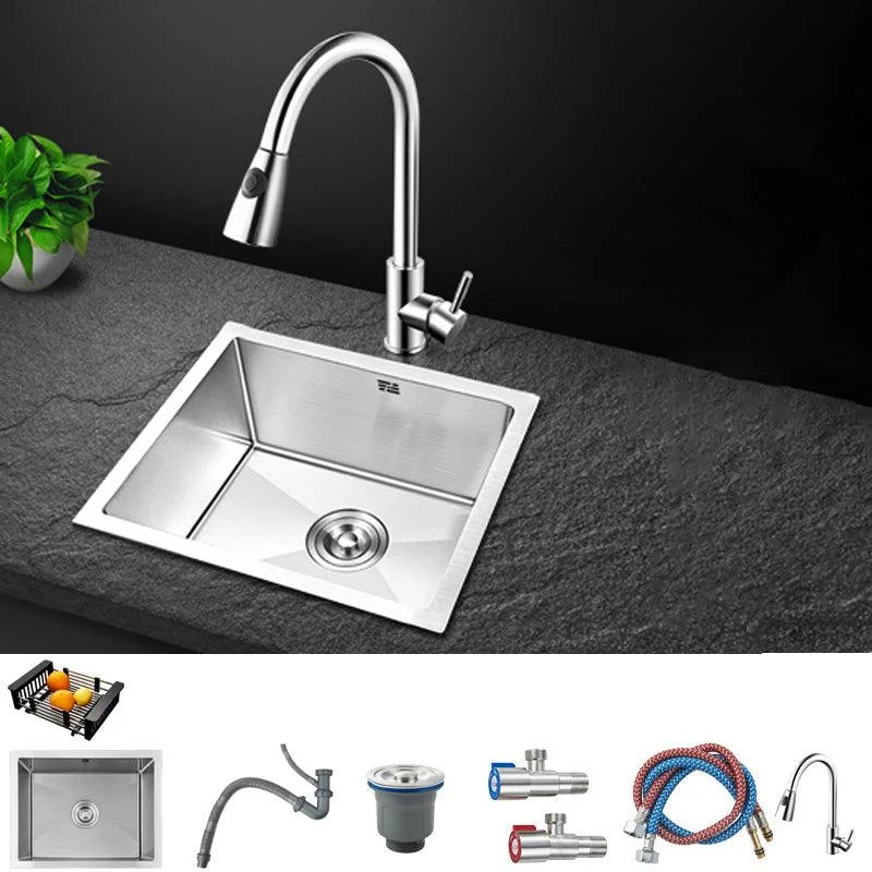 Contemporary Style Kitchen Sink Stainless Steel Rectangle Drop-In Kitchen Sink -Bathlova