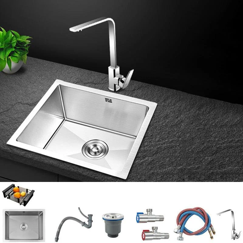 Contemporary Style Kitchen Sink Stainless Steel Rectangle Drop-In Kitchen Sink -Bathlova