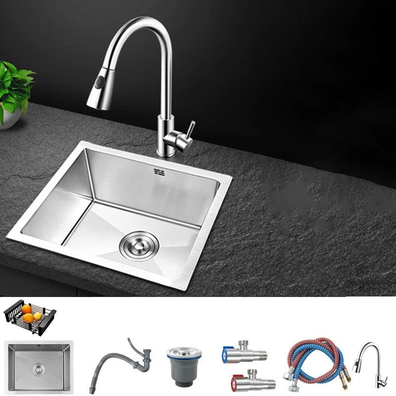 Contemporary Style Kitchen Sink Stainless Steel Rectangle Drop-In Kitchen Sink -Bathlova