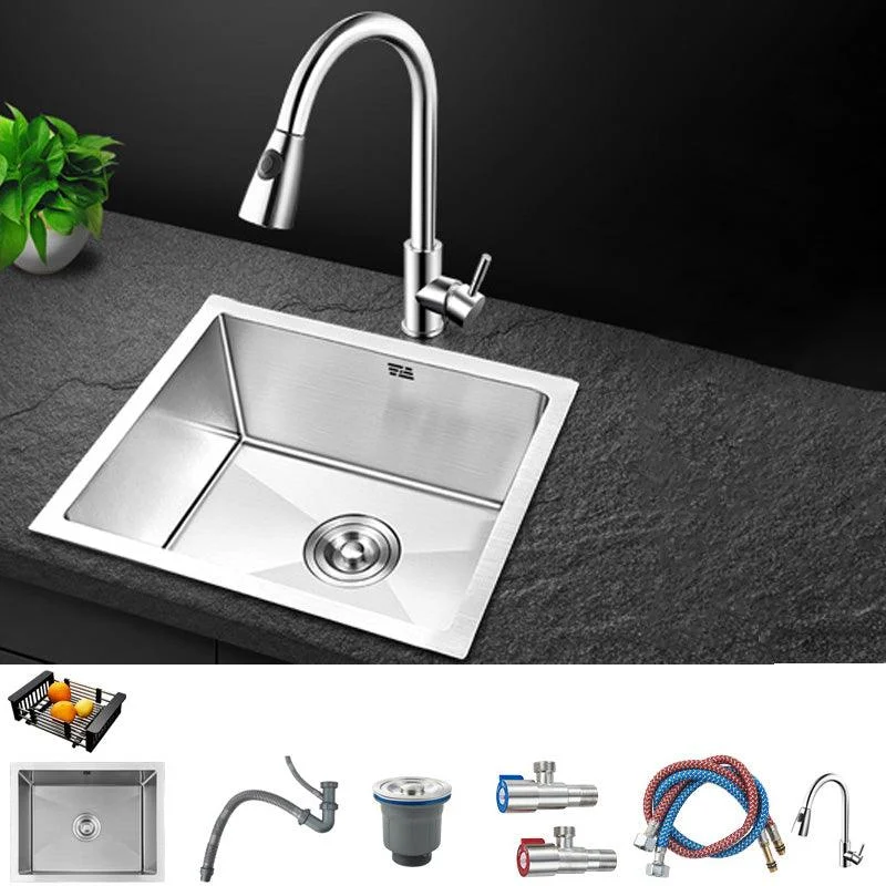 Contemporary Style Kitchen Sink Stainless Steel Rectangle Drop-In Kitchen Sink -Bathlova