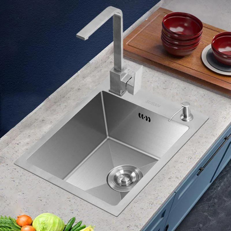 Contemporary Style Kitchen Sink Stainless Steel Rectangle Kitchen Sink -Bathlova