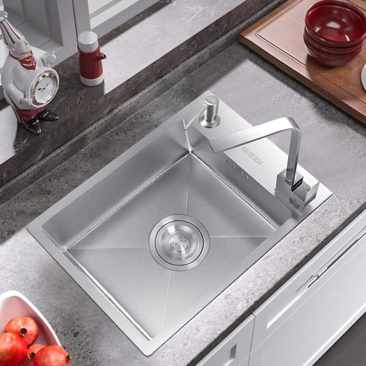 Contemporary Style Kitchen Sink Stainless Steel Rectangle Kitchen Sink -Bathlova