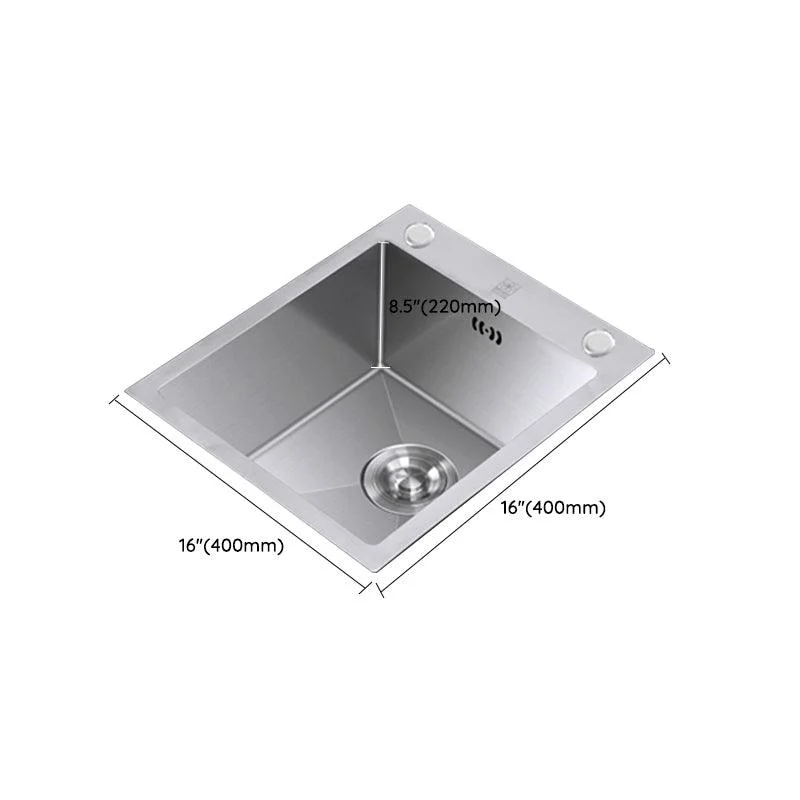 Contemporary Style Kitchen Sink Stainless Steel Rectangle Kitchen Sink -Bathlova