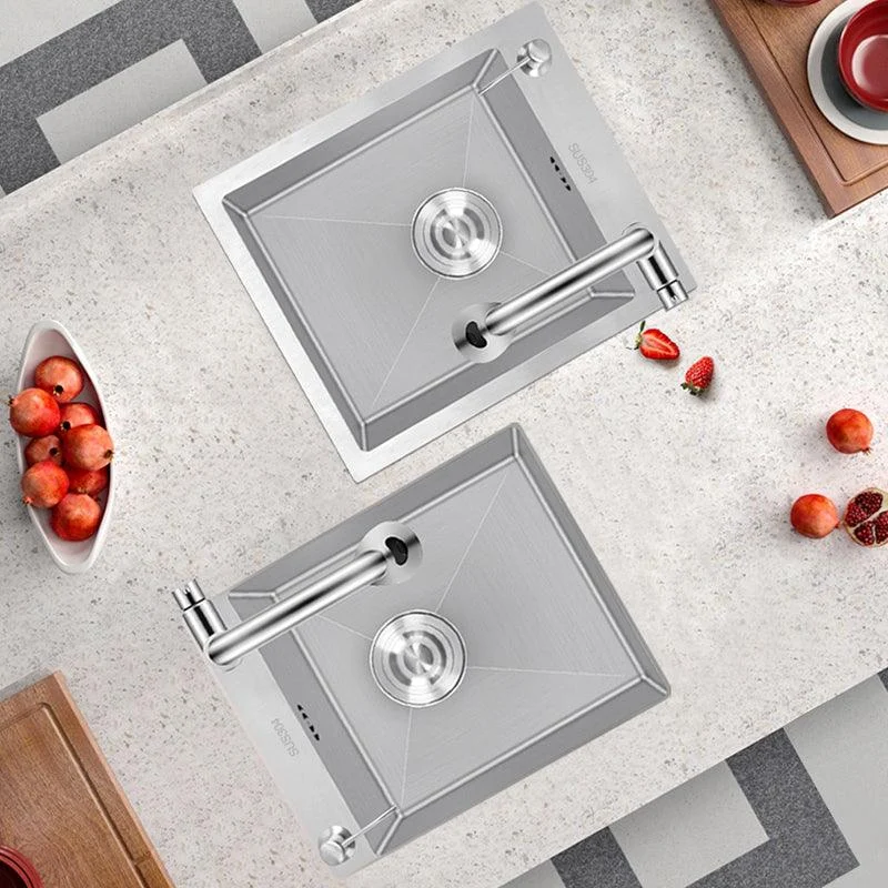 Contemporary Style Kitchen Sink Stainless Steel Rectangle Kitchen Sink -Bathlova