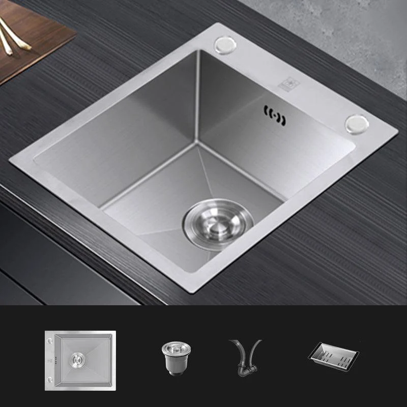 Contemporary Style Kitchen Sink Stainless Steel Rectangle Kitchen Sink -Bathlova