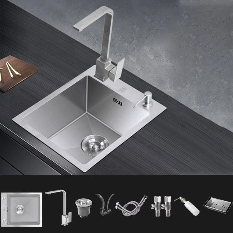 Contemporary Style Kitchen Sink Stainless Steel Rectangle Kitchen Sink -Bathlova