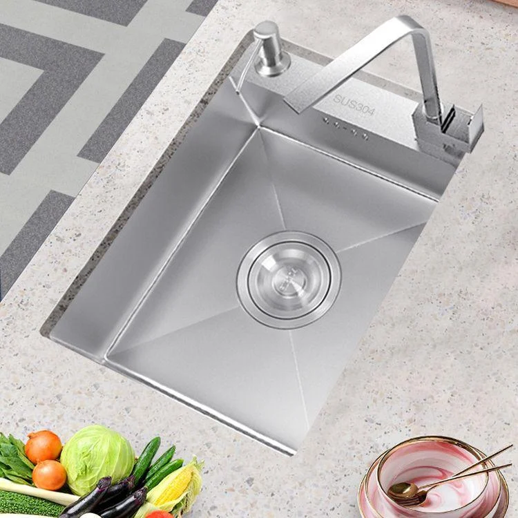 Contemporary Style Kitchen Sink Stainless Steel Rectangle Kitchen Sink -Bathlova