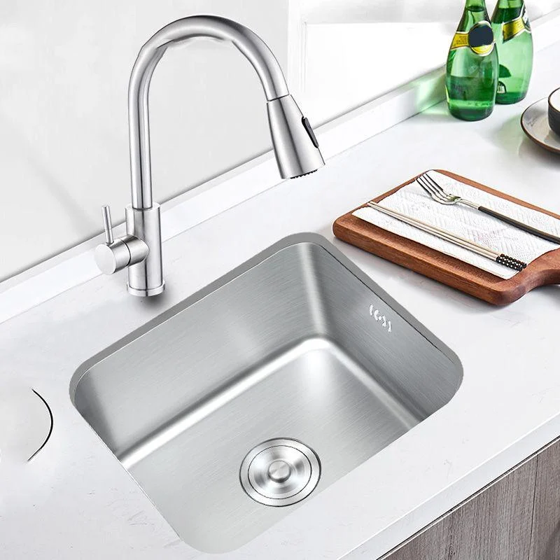 Contemporary Style Kitchen Sink Stainless Steel Rectangle Undermount Kitchen Sink -Bathlova