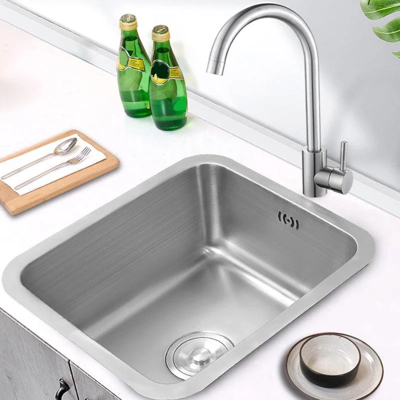 Contemporary Style Kitchen Sink Stainless Steel Rectangle Undermount Kitchen Sink -Bathlova