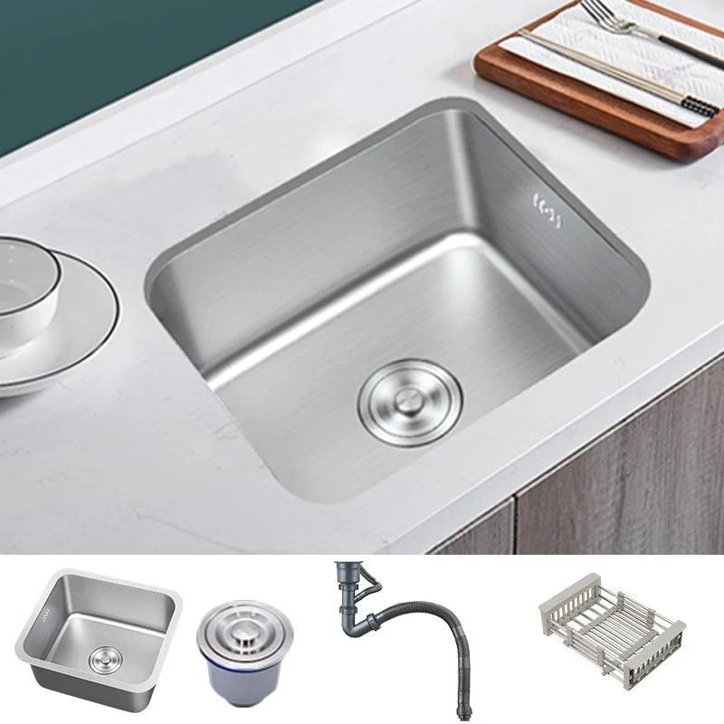 Contemporary Style Kitchen Sink Stainless Steel Rectangle Undermount Kitchen Sink -Bathlova