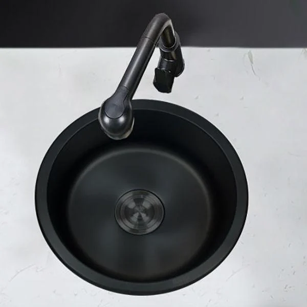 Contemporary Style Kitchen Sink Stainless Steel Round Drop-In Kitchen Sink -Bathlova