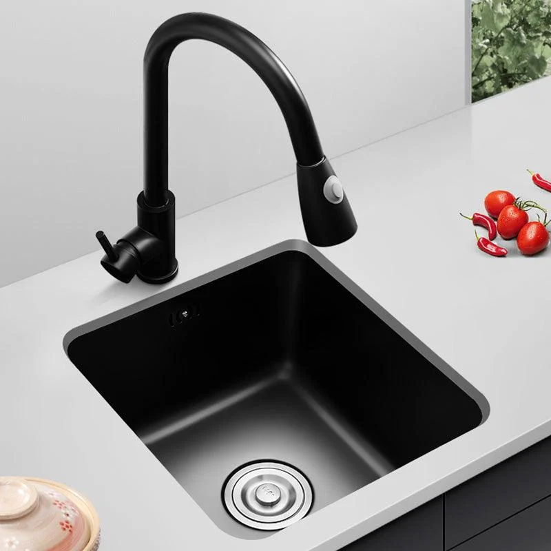 Contemporary Style Kitchen Sink Stainless Steel Square Undermount Kitchen Sink -Bathlova