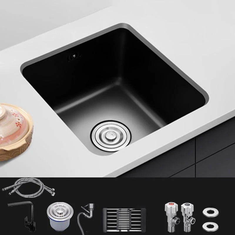 Contemporary Style Kitchen Sink Stainless Steel Square Undermount Kitchen Sink -Bathlova